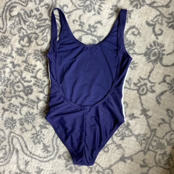 Adiddas one piece navy blue swimming suit - Picture 2 of 4